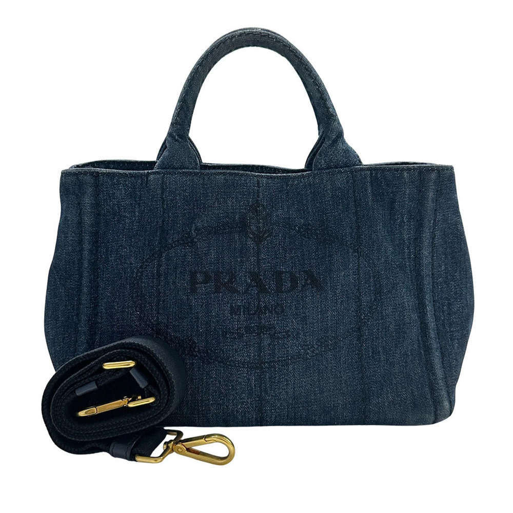 Prada PRADA handbag for women, brand name, handbag/shoulder bag, 2-way, denim...